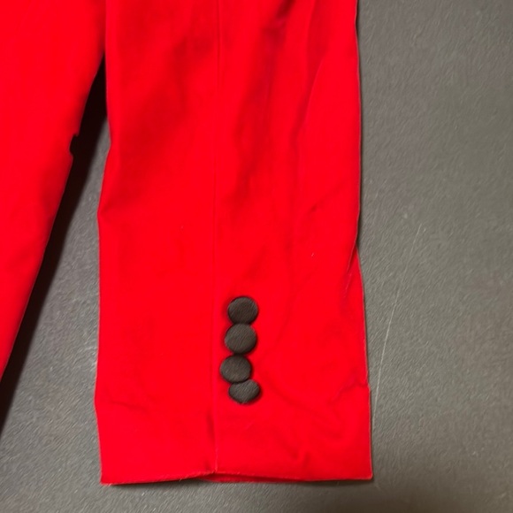 Calvin Klein Red and Black Velvet Blazer - Size 14 - Picture 7 of 7